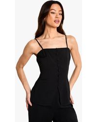Boohoo - Tall Woven Tailored Top - Lyst