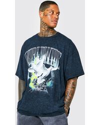 Boohoo Acid Wash Oversized Denim Shirt 