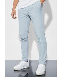 BoohooMAN - Elasticated Skinny 4 Way Stretch Smart Trousers - Lyst