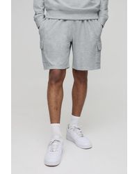 BoohooMAN - Lightweight Basic Relaxed Fit Mid Length Cargo Shorts - Lyst