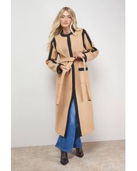 Oasis - Tipped Coat - Lyst