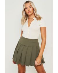 Boohoo Minifalda De Tenis Plisada - Verde