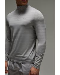 Boohoo - Active Regular Fit Engineered Performance 1/4 Zip - Lyst