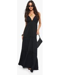Boohoo - Textured Crinkle Strappy Tiered Maxi Dress - Lyst