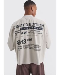 BoohooMAN - Kastiges Oversize T-Shirt mit Stickerei - Lyst