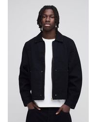BoohooMAN - Carpenter Denim Harrington Jacket - Lyst