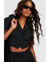 Boohoo - Halterneck Fitted Tailored Waistcoat - Lyst
