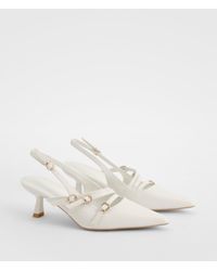 Boohoo - Buckle Detail Slingback Court Shoes - Lyst