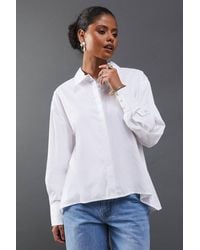 Warehouse - Poplin Open Tie Back Shirt - Lyst
