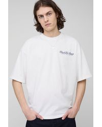 BoohooMAN - Tall kastiges Oversize T-Shirt mit Club De Santa Print - Lyst