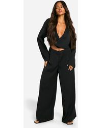 Boohoo - Blazer Wide Leg Jumpsuit - Lyst