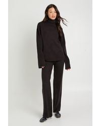 Boohoo - Tall Super Soft Roll Neck Oversized Sweater And Wide Leg Trouser Co-Ord - Lyst