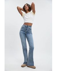 Boohoo - Tall Comfort Stretch High Waist Flared Jean - Lyst