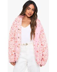 Boohoo - Printed Oversized Jacket - Lyst