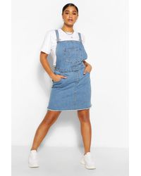 boohoo slouch pocket denim dress