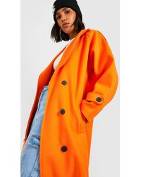 Orange Long coats and winter coats for Women | Lyst