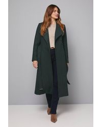 Wallis - Belted Maxi Coat - Lyst