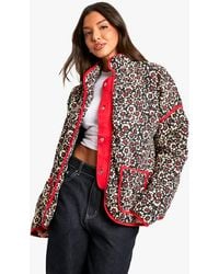 Boohoo - Floral Padded Jacket - Lyst