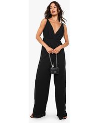Boohoo - Tall Chiffon Strappy Wide Leg Jumpsuit - Lyst