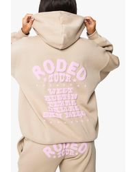Boohoo - Rodeo Tour Slogan Oversized Puff Printed Hoodie - Lyst