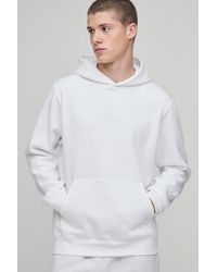 Boohoo - Basic Bm Signature Regular Fit Over The Head Hoodie - Lyst