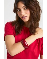 Boohoo - Burgundy Chunky Bangle - Lyst