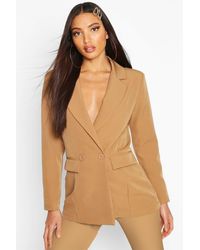 Boohoo Womens doppelreihiger Blazer - Mehrfarbig