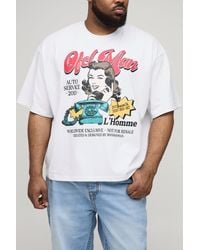 BoohooMAN - Plus Oversized Boxy Graphic Print T-Shirt - Lyst