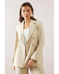 Wallis - Petite Double Breasted Blazer - Lyst