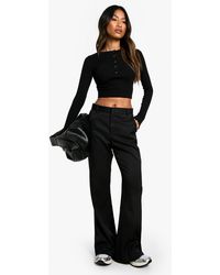 Boohoo - Woven Tailored Flare Trouser - Lyst