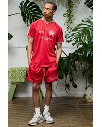 BoohooMAN - Regular Fit Homme Collared Raglan Sports Top - Lyst