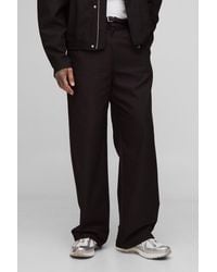 BoohooMAN - Tall Pleat Front Wide Leg Pants - Lyst