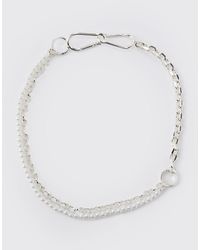 Boohoo - Chunky Pearl Chain Necklace - Lyst