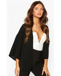 Boohoo Chiffon Kimono - Black