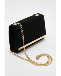 Boohoo - Metal Trim Clutch Bag - Lyst