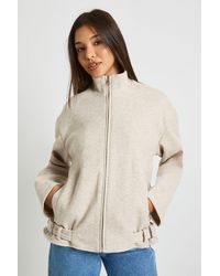 Boohoo - Wool Look Buckle Detail Jacket - Lyst