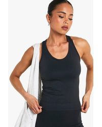 Boohoo - Seamless Sculpt Racer Back Vest Top - Lyst