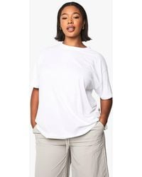 Boohoo - Basics Plus Super Oversized Crew Neck Basic Cotton T-Shirt - Lyst