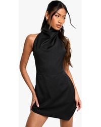 Boohoo - Tailored Cowl Neck Sccop Back Playsuit - Lyst