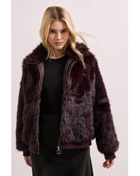 Dorothy Perkins - Faux Fur Bomber Jacket - Lyst
