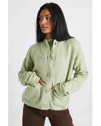 Boohoo - High Neck Knit Cardigan - Lyst