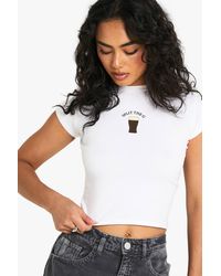 Boohoo - Split The G Print Baby T-Shirt - Lyst