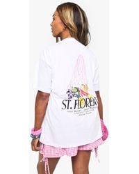 Boohoo - Plus St Florent Oversized Graphic Tee - Lyst