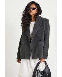 Boohoo - Tailored Wool Look Blazer - Lyst