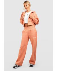 Boohoo - Dsgn Studio Cropped Zip Thru Hoodie And Striaght Leg Jogger Tracksuit - Lyst