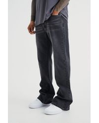 BoohooMAN - Relaxed Rigid Flare Jean - Lyst