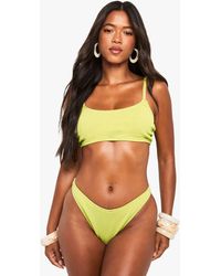 Boohoo - Swimwear Essentials Crinkle V Front Bikini Bottoms - Lyst