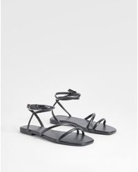 Boohoo - Padded Strap Flat Sandals - Lyst