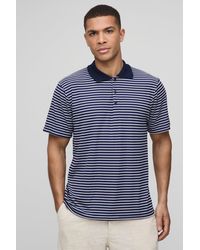 BoohooMAN - Regular Fit Short Sleeve Stripe Button Polo - Lyst