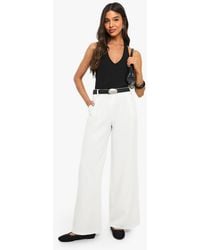 Boohoo - Fluid Suit Tailored Wide Leg Trouser - Lyst